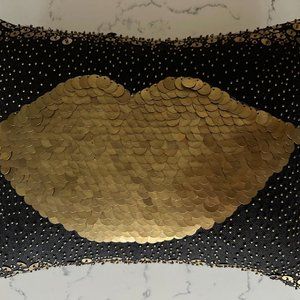 Jonathan Adler - Black & Gold Sequined Pillow